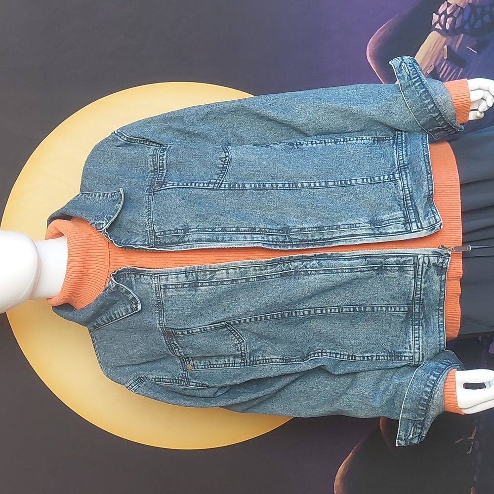 Vintage Zip Denim Cabela's Momcore Jean Jacket 2X XXL